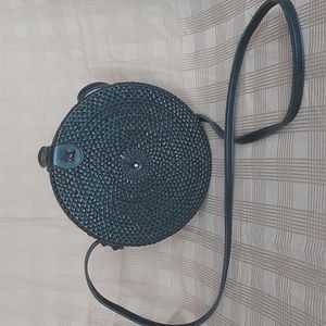 WICKER CIRCLE shoulder purse